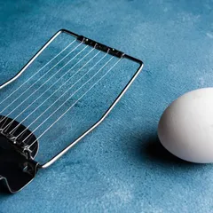 Яйцерезка сталь нерж. ,H=2,L=15,B=13см металлич., изображение 2