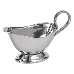 Соусник «Профи» с ручкой сталь нерж. 125мл ,H=90,L=160,B=75мм металлич.