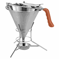 Conduit funnel stainless steel 2l D=22,H=21cm metal.