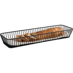 Корзина для хлеба GN2/4 металл ,H=75,L=530,B=162мм черный, изображение 3