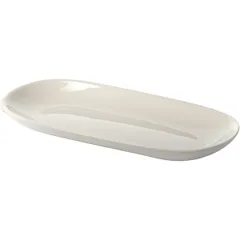 Блюдо «Тэйст» овальное фарфор ,H=25,L=250,B=130мм белый, изображение 2