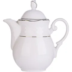 Coffee pot “Aphrodite”  porcelain  0.6 l  D=55, H=130, L=155 mm  white, gold