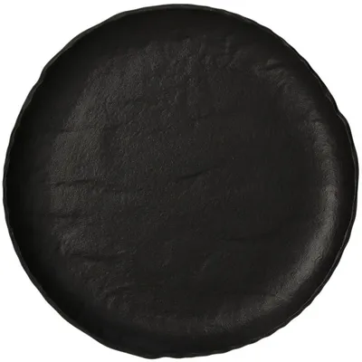 Тарелка  мелкая «Вулкания» фарфор D=29см черный