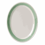 Блюдо «Рио Грин» овальное фарфор ,L=20см белый,зелен.
