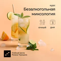 Курс «Безалкогольная миксология» очный, 3 дня