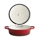 Кастрюля «5 звезд» для сервировки с держателем крышки (индукция) эмалиров.чугун 2,5л D=25,H=7см крас, Цвет: Красный, Объем по данным поставщика (мл): 2500, изображение 3