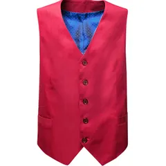 Vest men's size 48 polyester,cotton burgundy