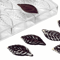 Chocolate mold “Leaf”[21pcs] ,L=6,B=3cm