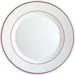 Plate “Bordeaux” small  glass  D=23.5 cm  white