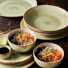 Салатник «Крафт Грин» фарфор 1,5л D=290,H=45мм зелен., изображение 3