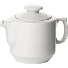 Чайник заварочный «Прага» с крышкой фарфор 300мл D=89,H=110,L=140,B=90мм белый