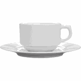 Чашка чайная «Это Рома» фарфор 190мл D=8см белый