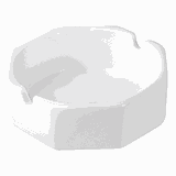 Пепельница «Кунстверк» 8-гранная фарфор D=80,H=31мм белый