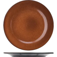 Plate “Milky Way terracotta”  porcelain  D=26cm  black, terracotta