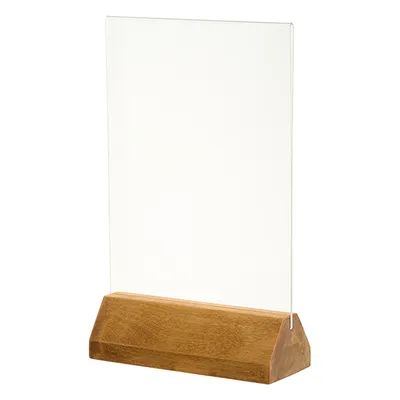 Подставка наст. д/меню А5 дерев.основ. пластик,дерево ,H=22,L=15,5см