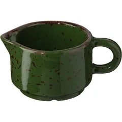 Creamer “Punto Verde”  porcelain  50ml  D=65, H=40mm  green, brown.