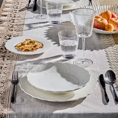 Тарелка «Поэма Лейс» мелкая фарфор D=28см белый, изображение 3