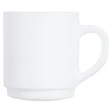 Кружка «Ресторан» стекло 290мл D=80,H=83,L=115мм белый