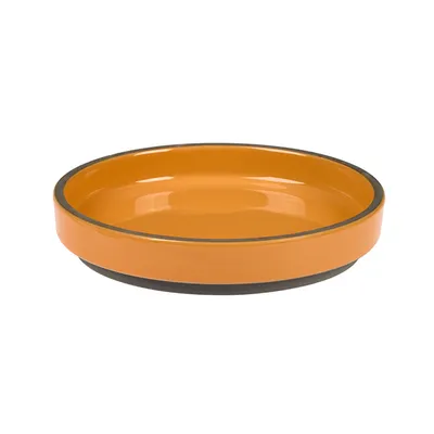 Тарелка «Блисс» с бортом фарфор D=150,H=28мм оранжев., изображение 2