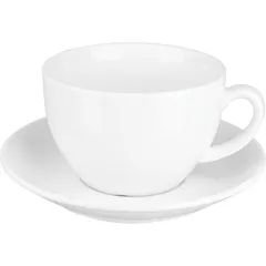 Tea pair “Kunstwerk”  porcelain  300ml  D=100/155, H=80, L=155mm  white