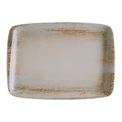 Блюдо сервировочное «Патера» прямоугольное фарфор ,L=23,B=16см серый