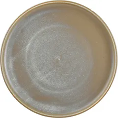 Plate porcelain D=26cm beige.