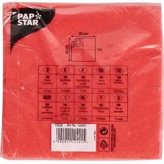 Салфетки бумажные однослойные 33*33см[100шт] бум. салфет. ,H=60,L=175,B=175мм бордо, изображение 2