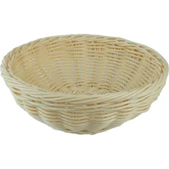 Wicker basket for bread  polyrottan  D=18, H=6cm  beige.