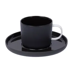 Блюдце «Вейв» фарфор D=140/65мм черный, изображение 3