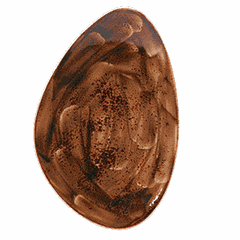 Блюдо «Крафт Терракота» фарфор ,H=35,L=370,B=240мм терракот