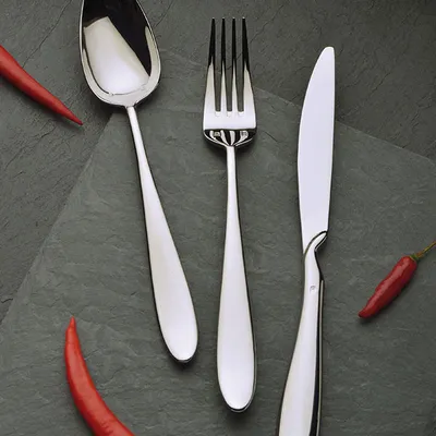 Нож столовый с ручкой эрго «Анзо» сталь нерж. ,L=233/110,B=15мм металлич., изображение 3
