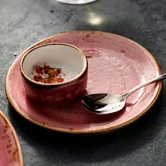 Тарелка «Крафт Распберри» мелкая фарфор D=30,H=2см розов.,коричнев., изображение 3