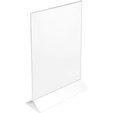 Подставка наст. д/меню A3 белое осн. пластик ,H=43,L=30,B=9см прозр.,белый