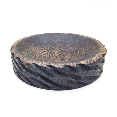 Блюдо для подачи дуб D=200,H=45мм тем.дерево