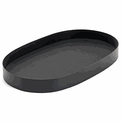 Oval tray vinyl ,H=3,L=39,B=25cm black