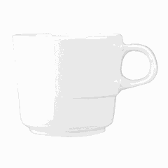 Tea cup “Maxim”  porcelain  200ml  D=75, H=70, B=100mm  white