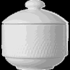 Сахарница «Портофино» с крышкой фарфор 220мл D=9,H=10см белый