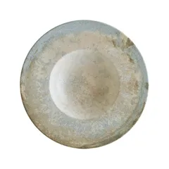 Тарелка для пасты «Луз» фарфор 400мл D=28см серый,бежев.