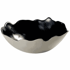 Salad bowl “Dols”  porcelain  D=18, H=6 cm  black, gray