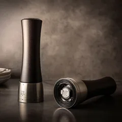 Мельница для соли «Мадрас» металлический механизм бук D=65,H=210мм тем.дерево, изображение 2