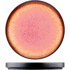 Тарелка «Агат» фарфор D=15см красный,черный