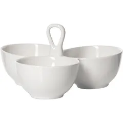 Менажница «Кунстверк» тройная фарфор 250мл D=10,H=12,L=20,5,B=20,5см белый