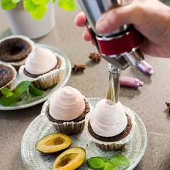 Сифон для сливок «Гурме» сталь нерж.,пластик 0,5л D=73,H=250,B=105мм металлич., изображение 4