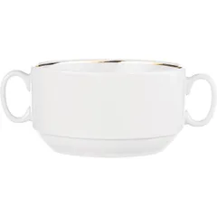 Broth cup  porcelain  470 ml  D=117, H=64mm  white, gold