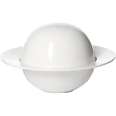 Салатник «Кунстверк» с крышкой фарфор 350мл D=18,H=5см белый