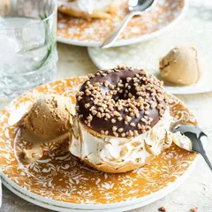 Тарелка «Инк» мелкая фарфор D=30,H=2см коричнев.,белый, изображение 4