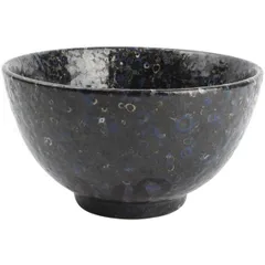 Salad bowl “Midnight Dusk”  porcelain  D=140, H=75mm  black, blue