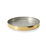 Gibco Поднос с прямым бортом 20х2 см "Брасс плюс", латунный, полированный с лужением внутри