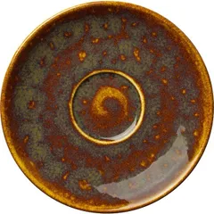 Saucer “Vesuvius Amber”  porcelain  D=15.25cm  amber