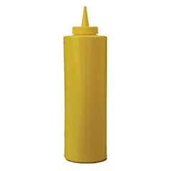 Container for sauces  plastic  350 ml  D=55, H=205 mm  yellow.